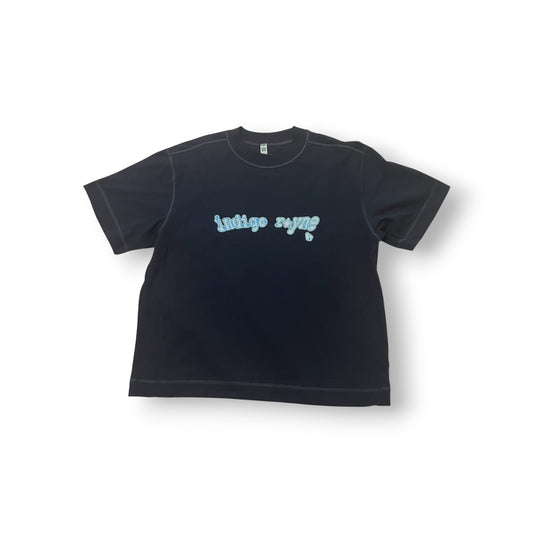 03 plaid logo boxy tee