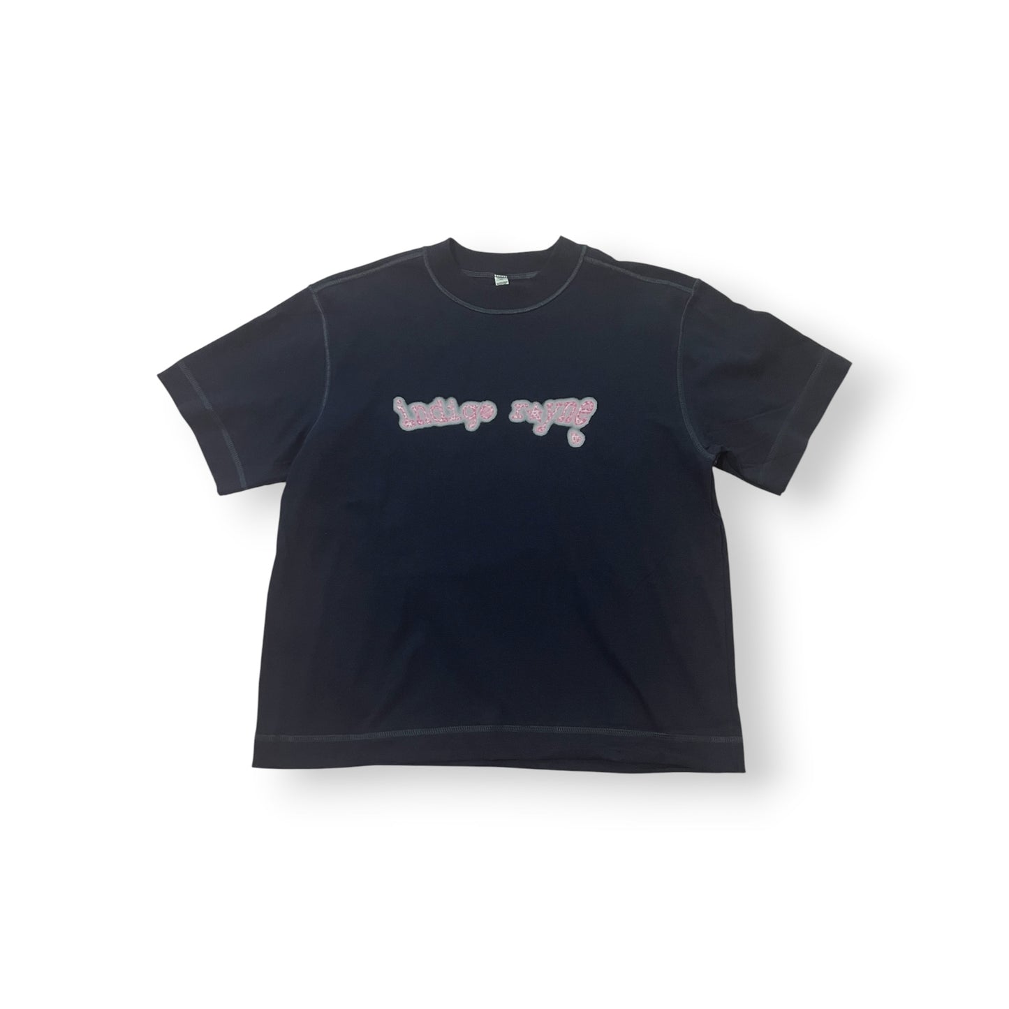 03 pink cheetah logo boxy tee
