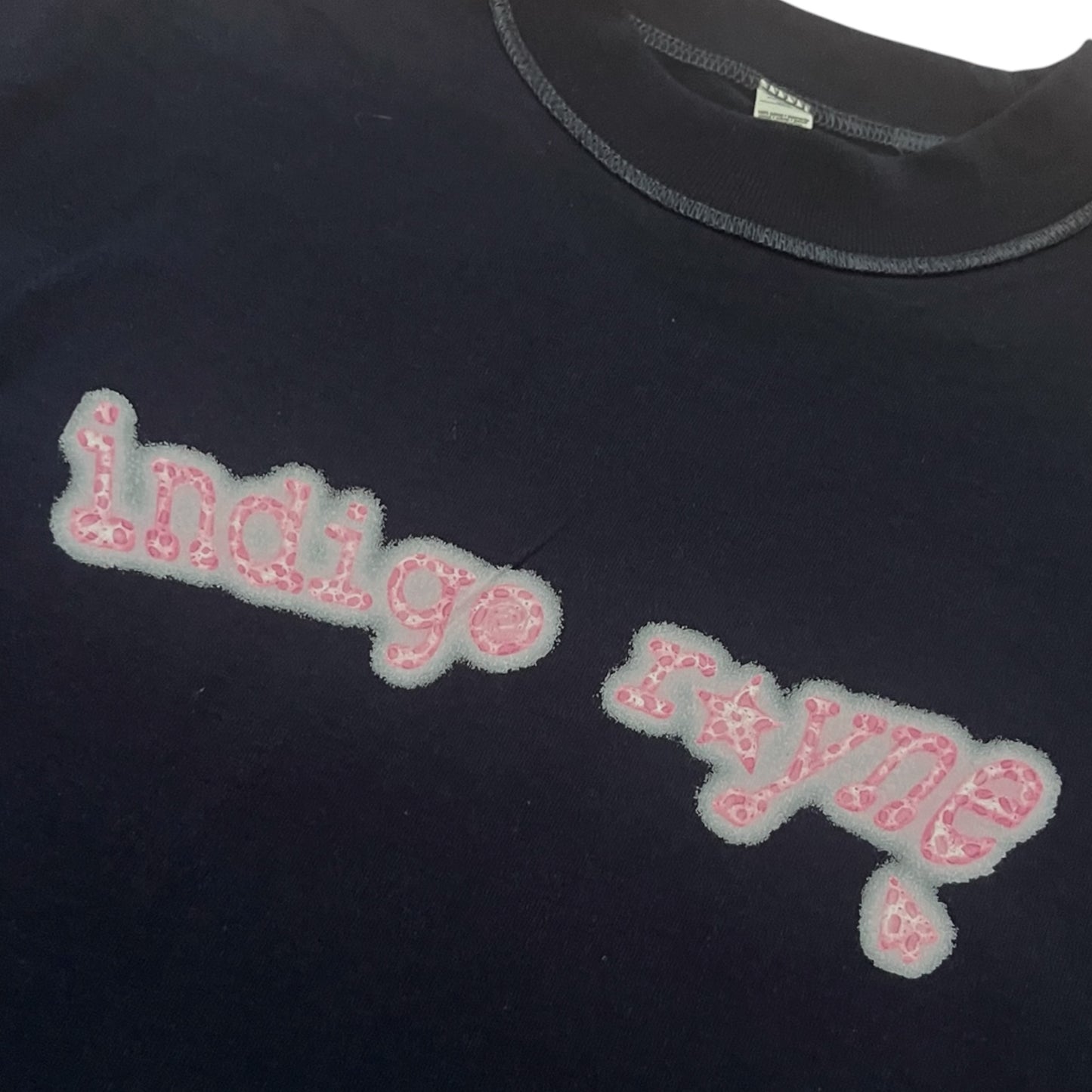 03 pink cheetah logo boxy tee